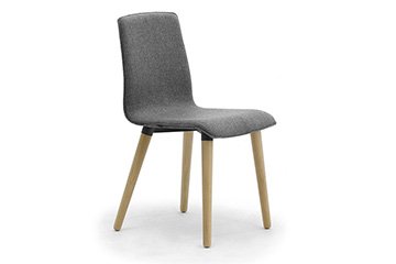 silla para cocina hall entrada living Zerosedici 4 patas de madera