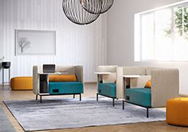 Sofa de espera y recepcion con mesa Around box LT
